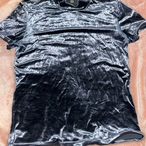 Banana Republic Shimmering Charcoal Velvet Tee